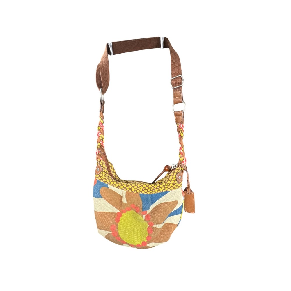 Fossil Canvas Crossbody‎ Purse Floral Print Shoulder Bag - Picture 2 of 4